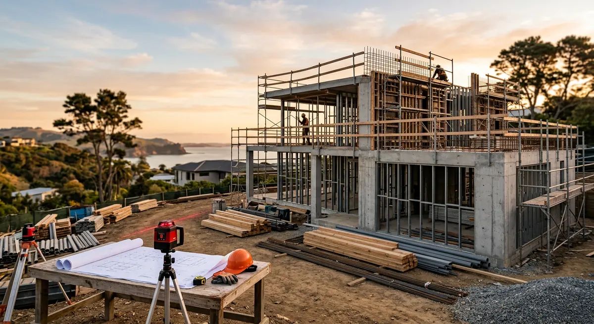 Obra de construcción de casa en terreno propio en Chicureo